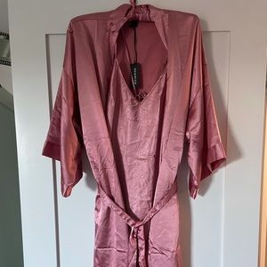 Robe and slip dress set